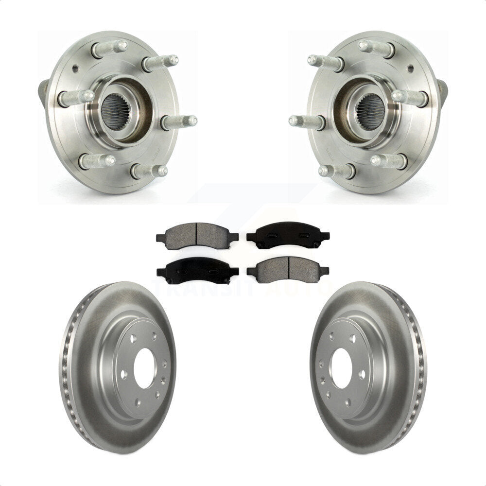 Hub Bearing Coat Brake Rotor Pad Front Kit For GMC Acadia Buick Enclave Traverse