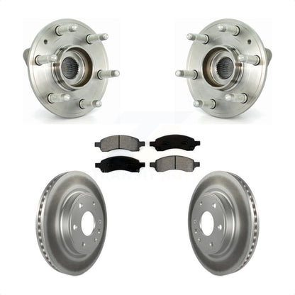 Hub Bearing Coat Brake Rotor Pad Front Kit For GMC Acadia Buick Enclave Traverse