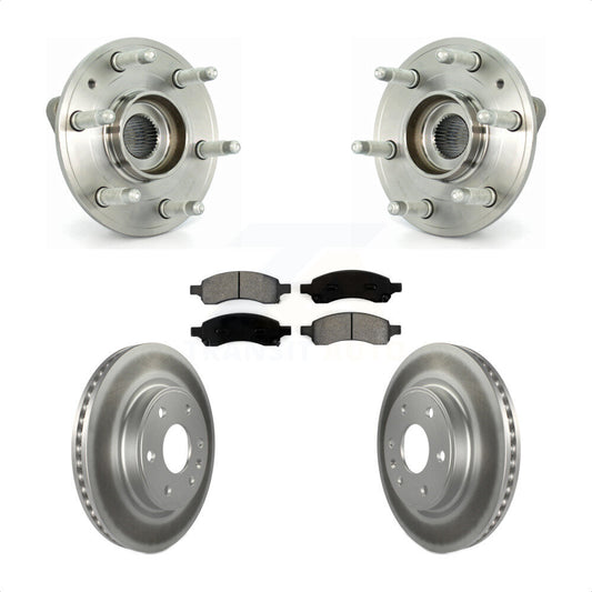 Hub Bearing Coat Brake Rotor Pad Front Kit For GMC Acadia Buick Enclave Traverse
