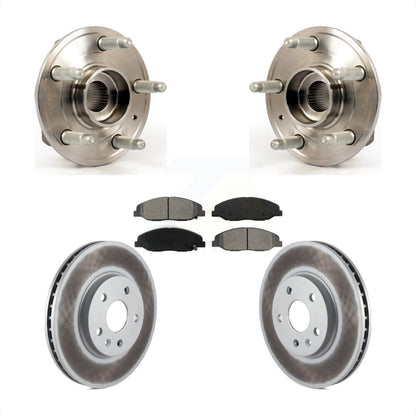 Hub Bearing Assembly Coated Disc Brake Rotor And Pads Front Kit For Cadillac CTS