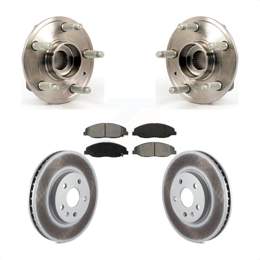 Hub Bearing Assembly Coated Disc Brake Rotor And Pads Front Kit For Cadillac CTS
