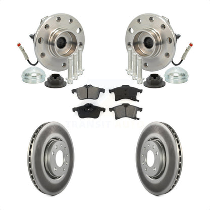 Hub Bearing Assembly Coated Brake Rotor Pad Front Kit For 2008-2009 Saturn Astra