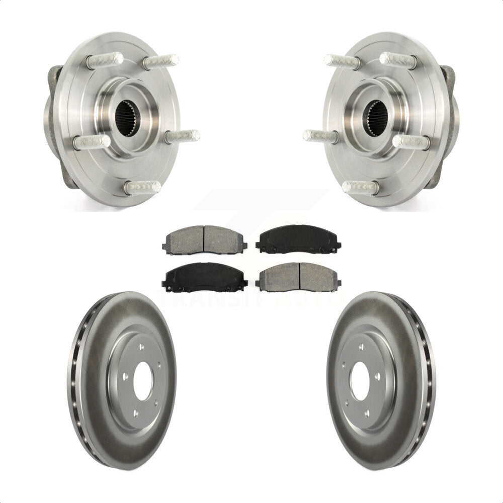 Hub Bearing Assembly Coated Disc Brake Rotor And Pad Front Kit For Dodge Journey