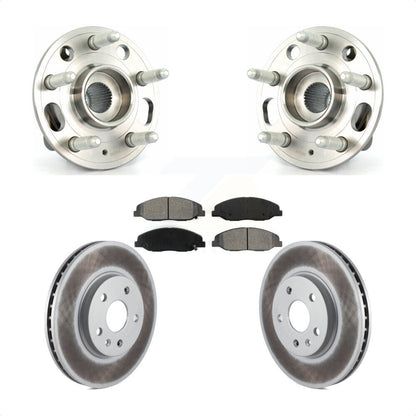 Hub Bearing Assembly Coated Disc Brake Rotor And Pads Front Kit For Cadillac CTS