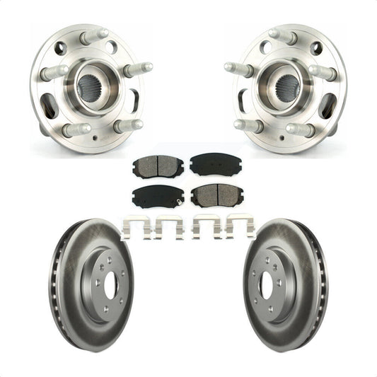 Hub Bearing Coated Brake Rotor & Pad Front Kit For Chevrolet Equinox GMC Terrain