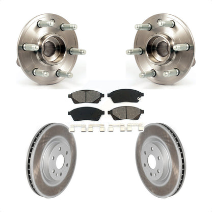 Hub Bearing Assembly Coated Brake Rotor Pad Front Kit For Cadillac SRX Saab 9-4X