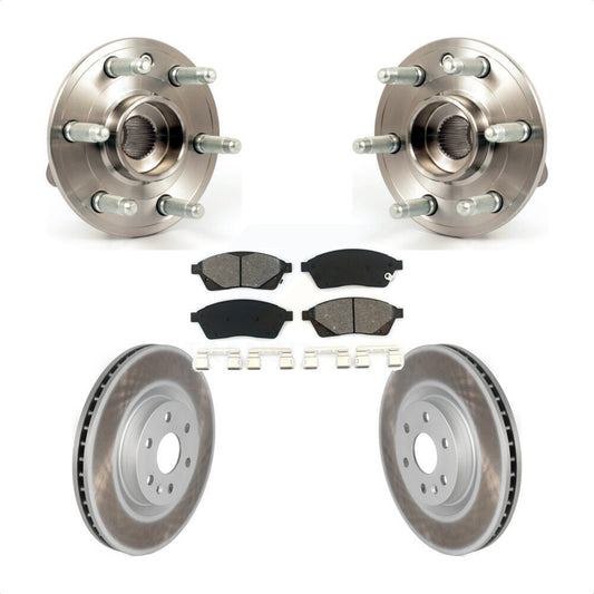 Hub Bearing Assembly Coated Brake Rotor Pad Front Kit For Cadillac SRX Saab 9-4X
