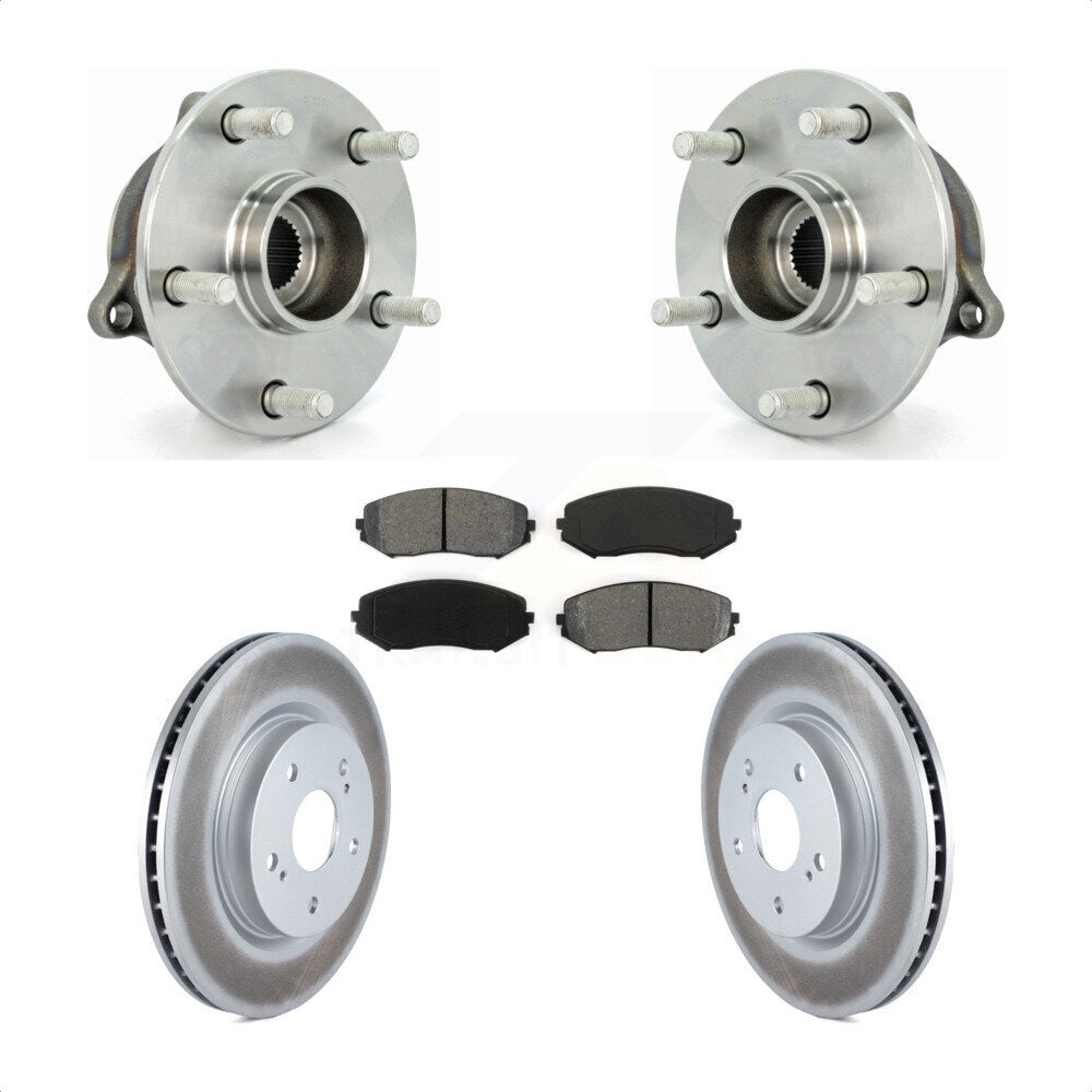 Hub Bearing Coated Brake Rotor & Pad Front Kit For 2006-2013 Suzuki Grand Vitara