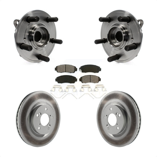 Hub Bearing Assembly Coat Brake Rotor Pads Front Kit For 2011-2014 Honda Odyssey