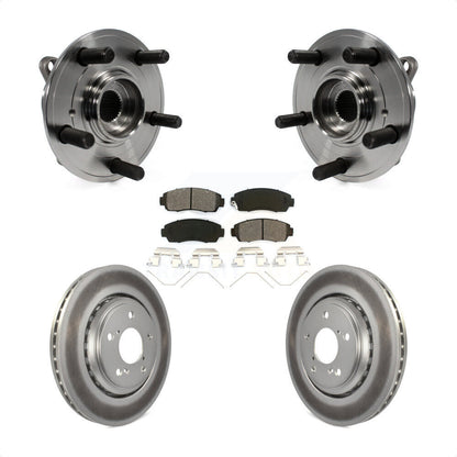 Hub Bearing Assembly Coat Brake Rotor Pads Front Kit For 2015-2017 Honda Odyssey