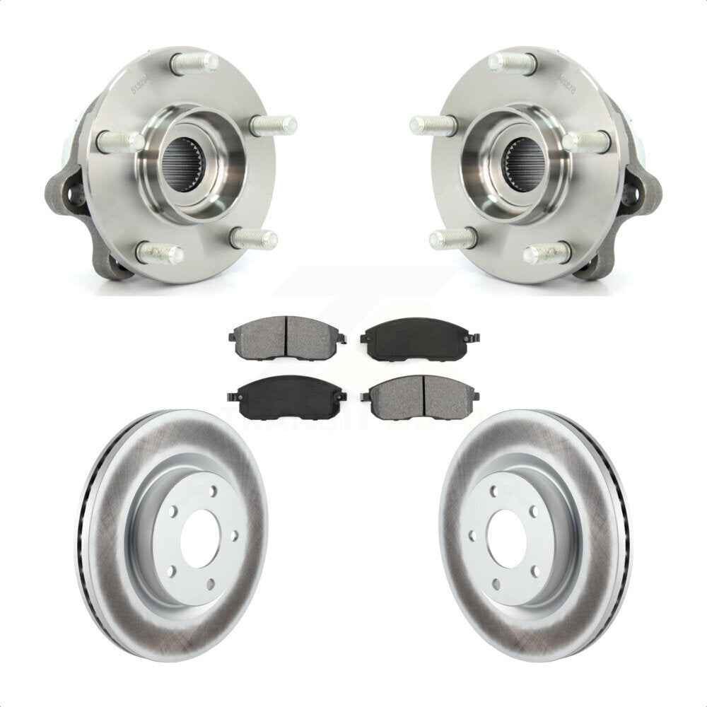 Hub Bearing Assembly Coated Disc Brake Rotor And Pad Front Kit For Nissan Altima