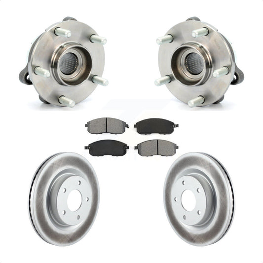 Hub Bearing Assembly Coated Disc Brake Rotor And Pad Front Kit For Nissan Altima
