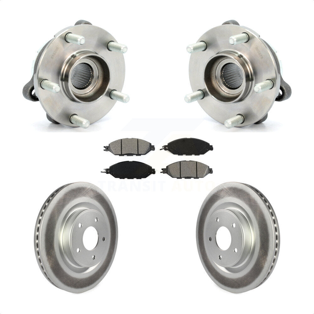 Hub Bearing Coat Brake Rotor Pad Front Kit For Nissan Pathfinder Murano INFINITI