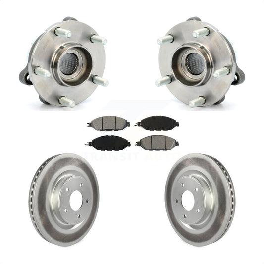 Hub Bearing Coat Brake Rotor Pad Front Kit For Nissan Pathfinder Murano INFINITI