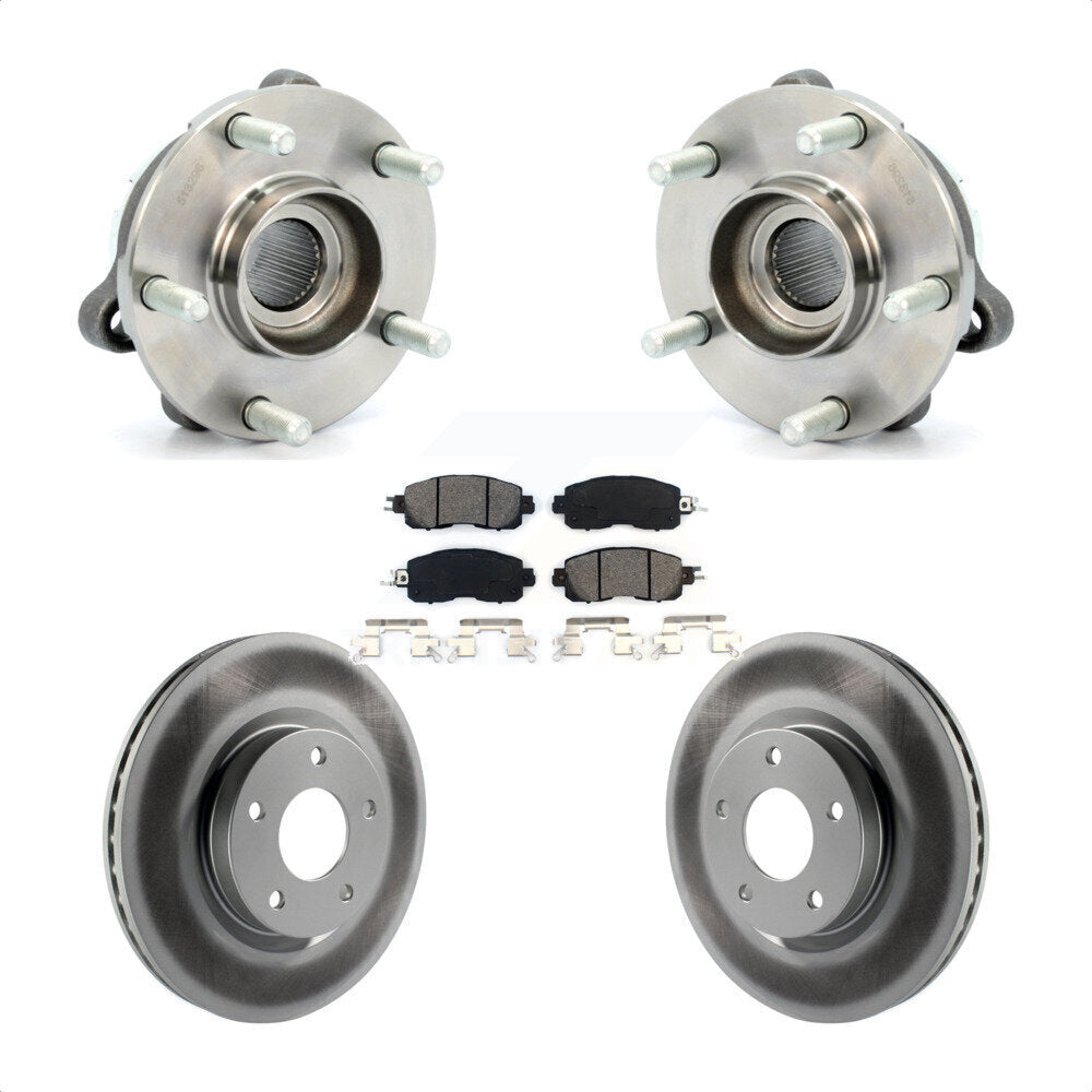 Hub Bearing Assembly Coated Disc Brake Rotor And Pad Front Kit For Nissan Altima