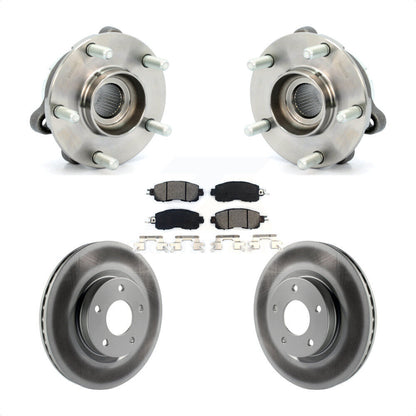 Hub Bearing Assembly Coated Disc Brake Rotor And Pad Front Kit For Nissan Altima