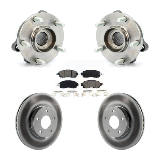 Hub Bearing Assembly Coated Disc Brake Rotor And Pad Front Kit For Nissan Altima