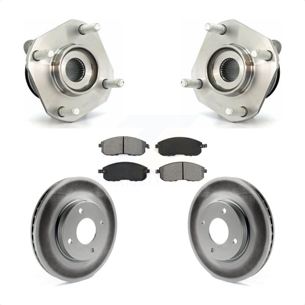 Hub Bearing Assembly Coated Disc Brake Rotor And Pad Front Kit For Nissan Sentra