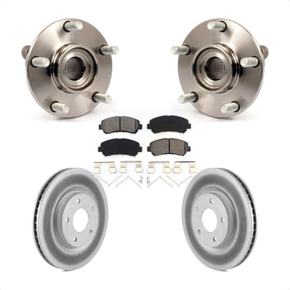 Hub Bearing Assembly Coated Brake Rotor & Pads Front Kit For Nissan Rogue Select