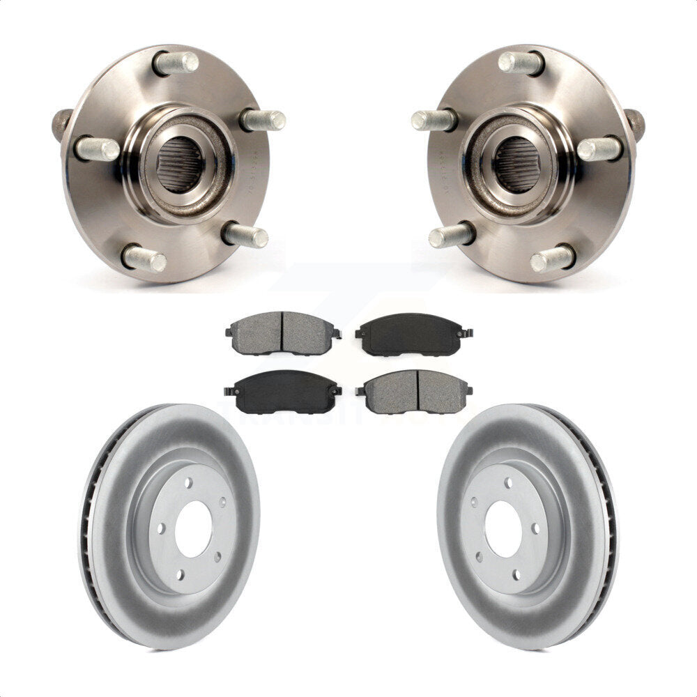 Hub Bearing Coated Brake Rotor & Pads Front Kit For Nissan Sentra SE-R with 2.5L