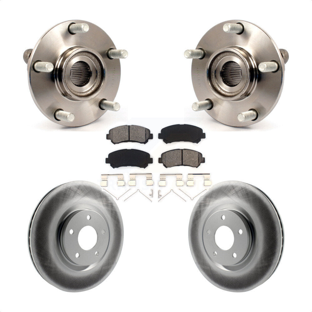 Hub Bearing Assembly Coated Disc Brake Rotor And Pad Front Kit For Nissan Sentra