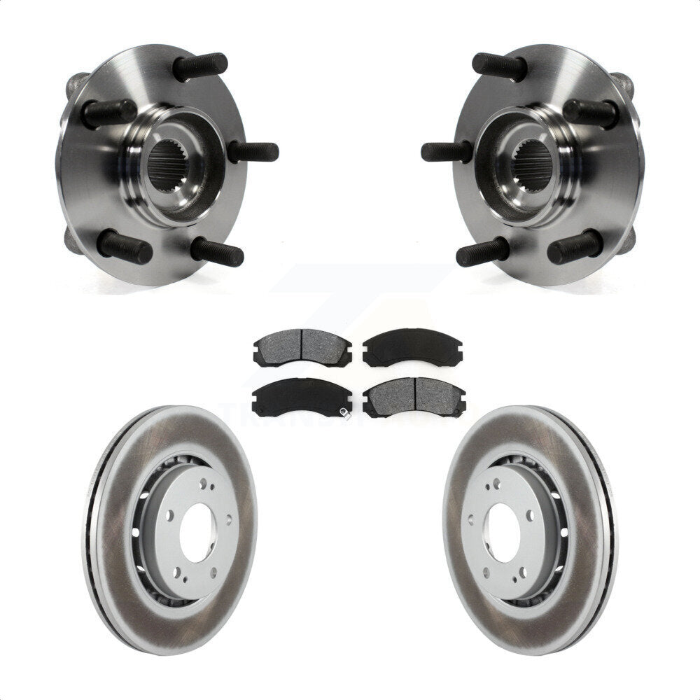 Hub Bearing Assembly Coated Disc Brake Rotor Pad Front Kit For Mitsubishi Lancer