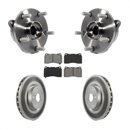Hub Bearing Assembly Coated Brake Rotor Pad Front Kit For Subaru Impreza WRX STI