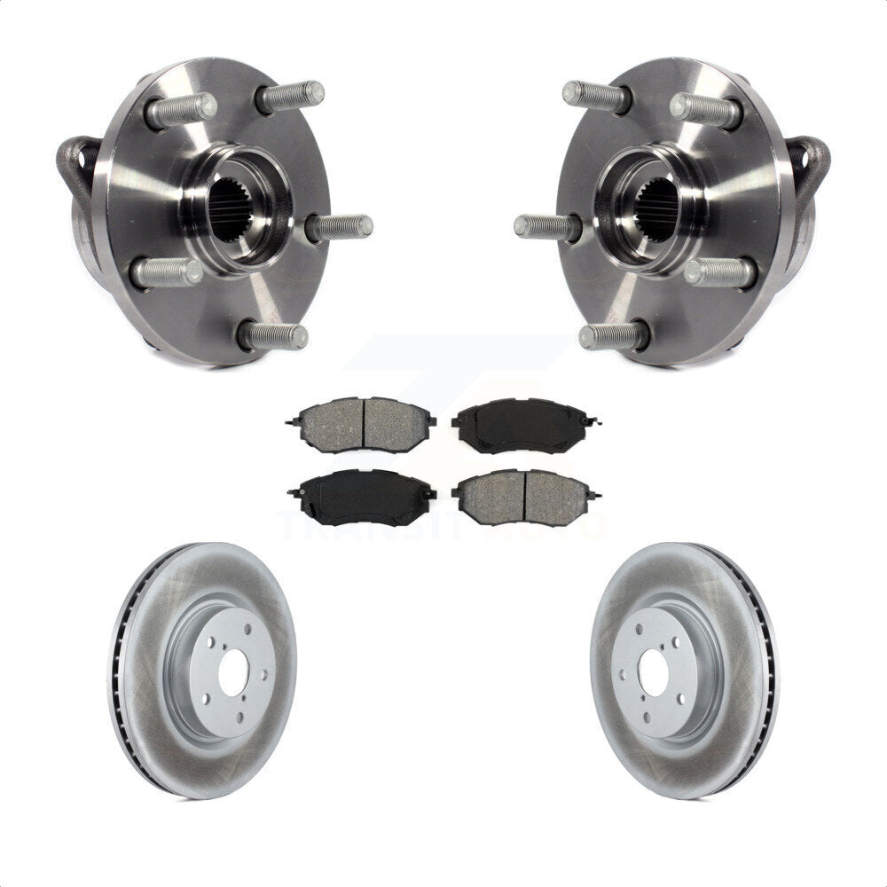 Hub Bearing Coated Brake Rotor & Pads Front Kit For Subaru Outback WRX Legacy B9