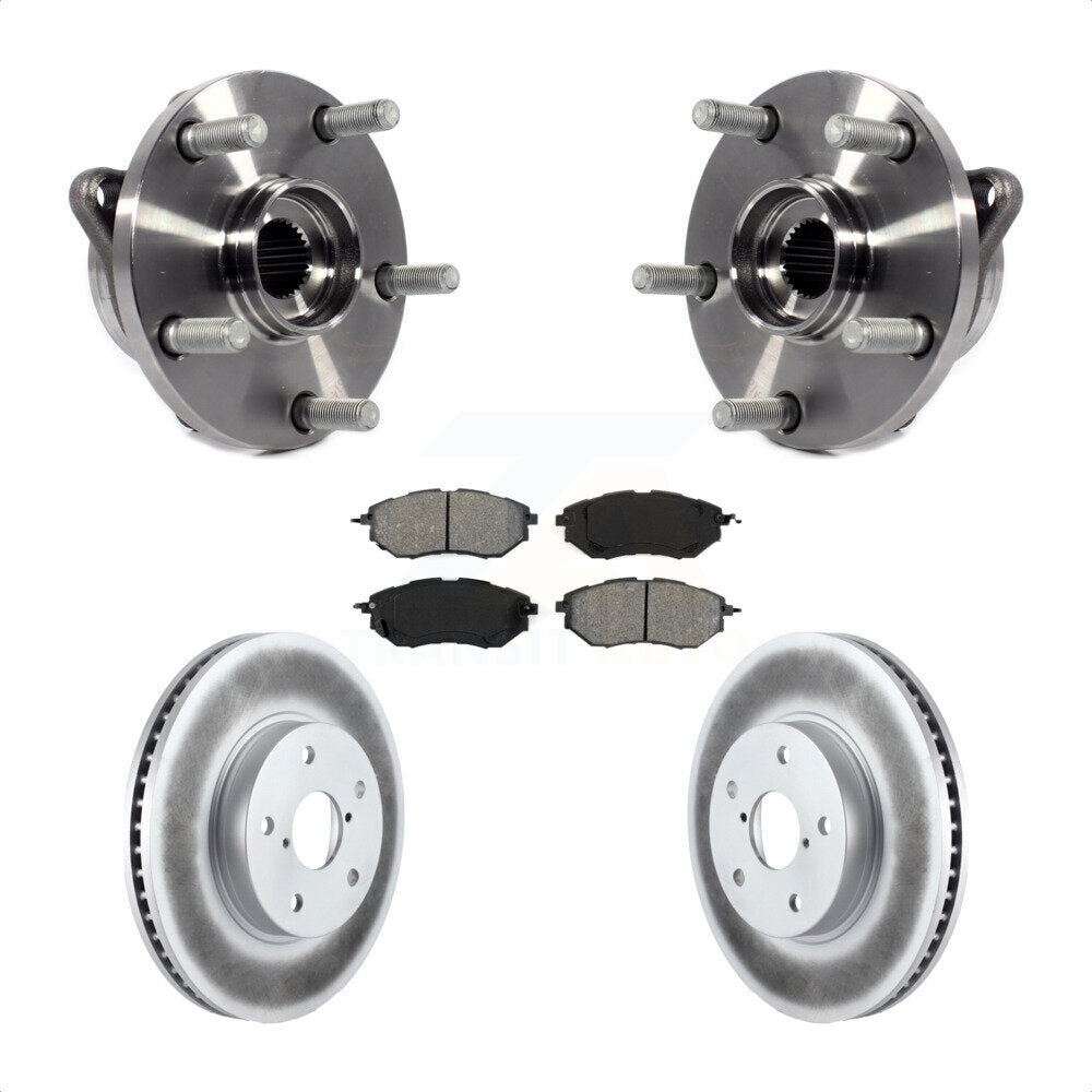 Hub Bearing Assembly Coat Brake Rotor Pads Front Kit For 2015 Subaru Legacy 2.5L