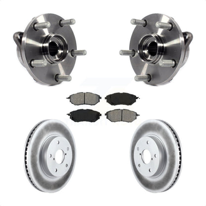 Hub Bearing Assembly Coat Brake Rotor Pads Front Kit For 2015 Subaru Legacy 2.5L