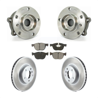 Hub Bearing Assembly Coated Disc Brake Rotors And Pads Front Kit For BMW X5 X6