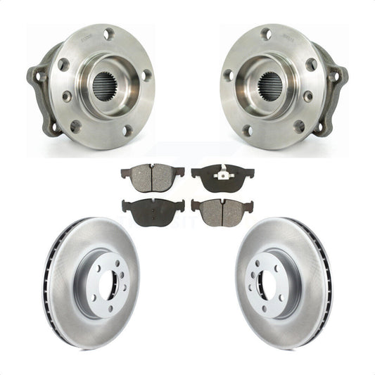Hub Bearing Assembly Coated Disc Brake Rotors And Pads Front Kit For BMW X5 X6