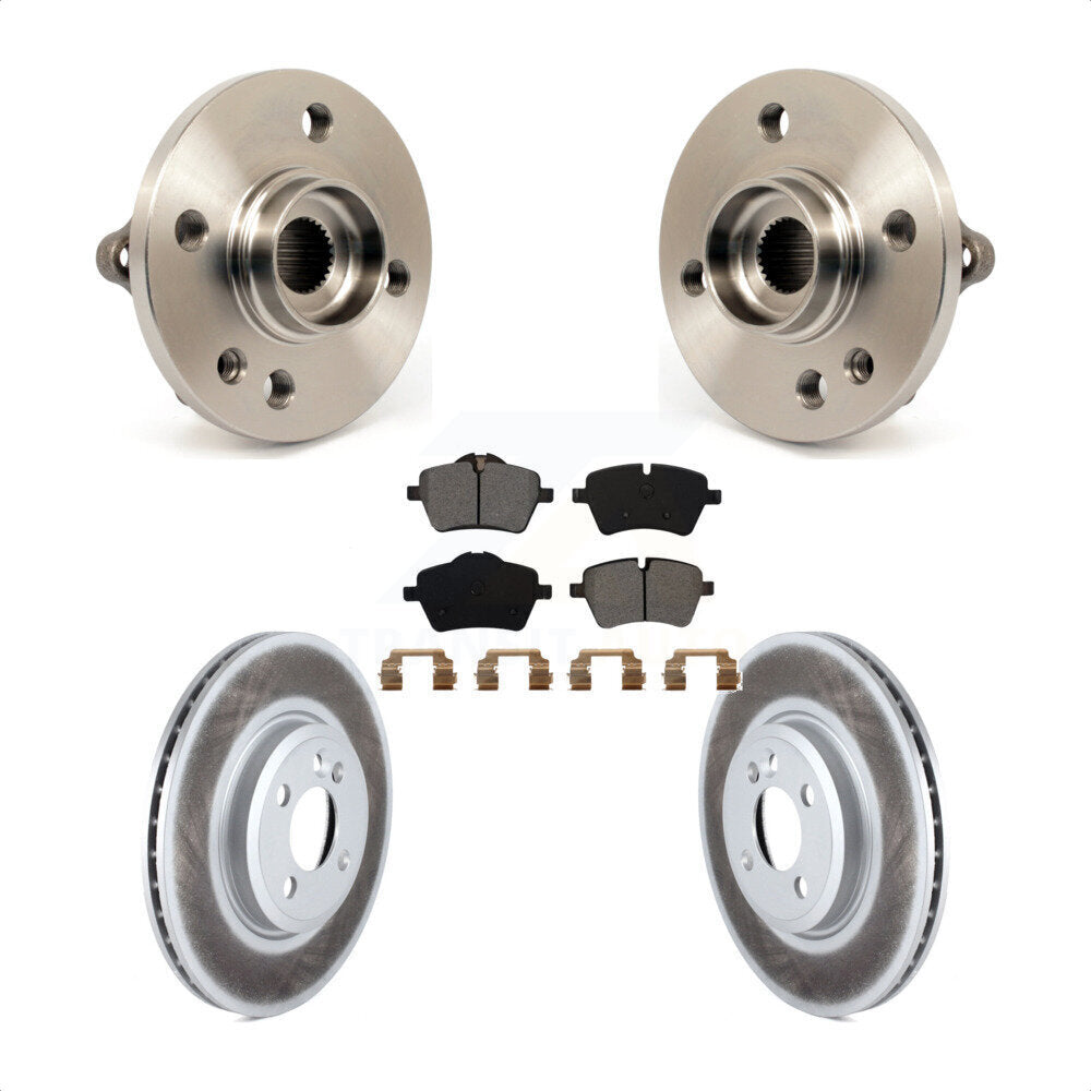 Hub Bearing Assembly Coated Disc Brake Rotors And Pads Front Kit For Mini Cooper