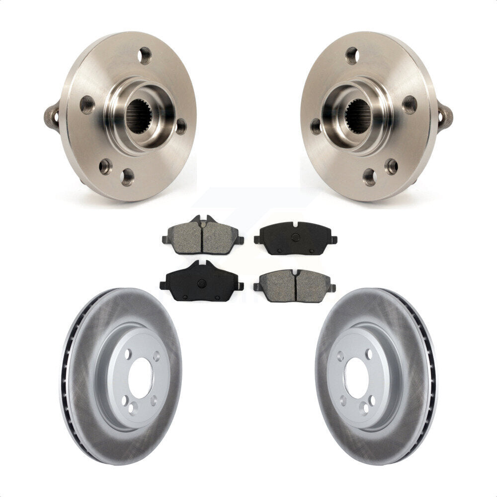 Hub Bearing Assembly Coated Disc Brake Rotors And Pads Front Kit For Mini Cooper