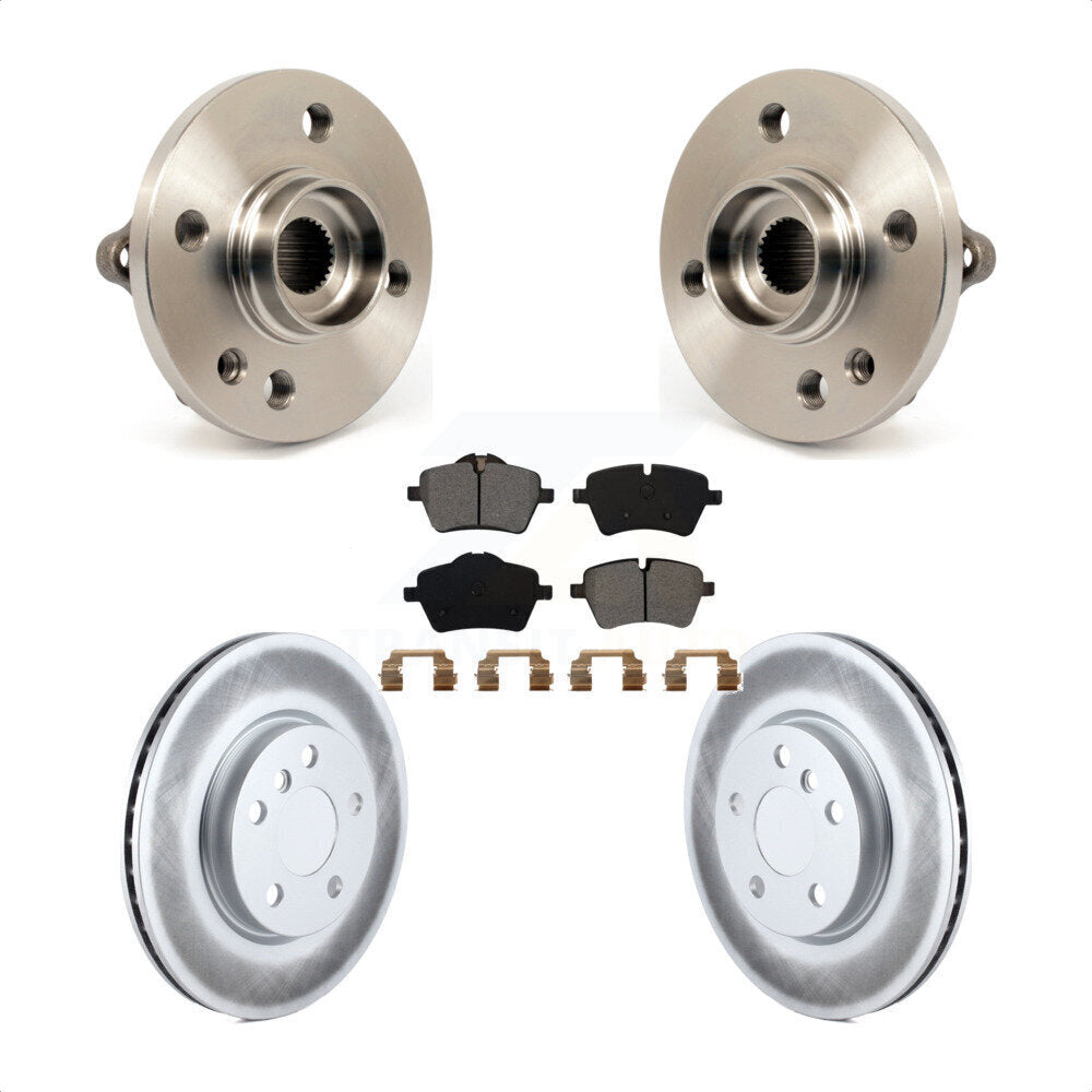 Hub Bearing Coated Disc Brake Rotor Pad Front Kit For 2014-2015 Mini Cooper 1.6L