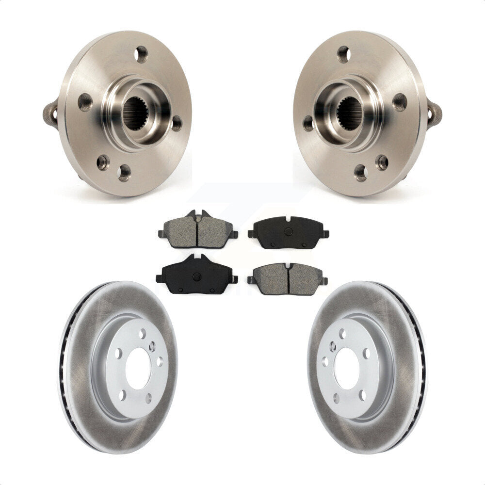 Hub Bearing Coated Disc Brake Rotor Pad Front Kit For 2014-2015 Mini Cooper 1.6L