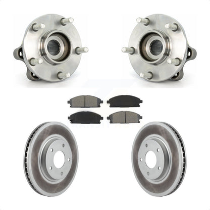 Hub Bearing Assembly Coated Brake Rotor Pad Front Kit For 2004-2009 Nissan Quest