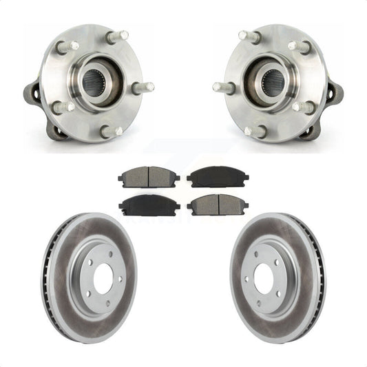 Hub Bearing Assembly Coated Brake Rotor Pad Front Kit For 2004-2009 Nissan Quest