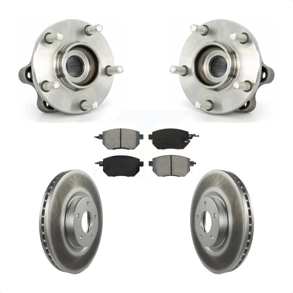 Hub Bearing Assembly Coat Brake Rotor Pads Front Kit For 2003-2004 Nissan Murano