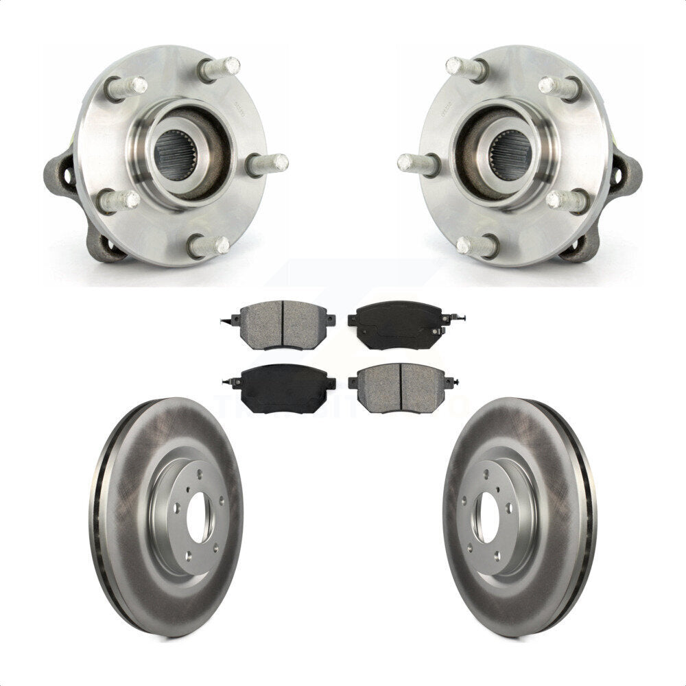 Hub Bearing Assembly Coat Brake Rotor Pads Front Kit For 2005-2007 Nissan Murano