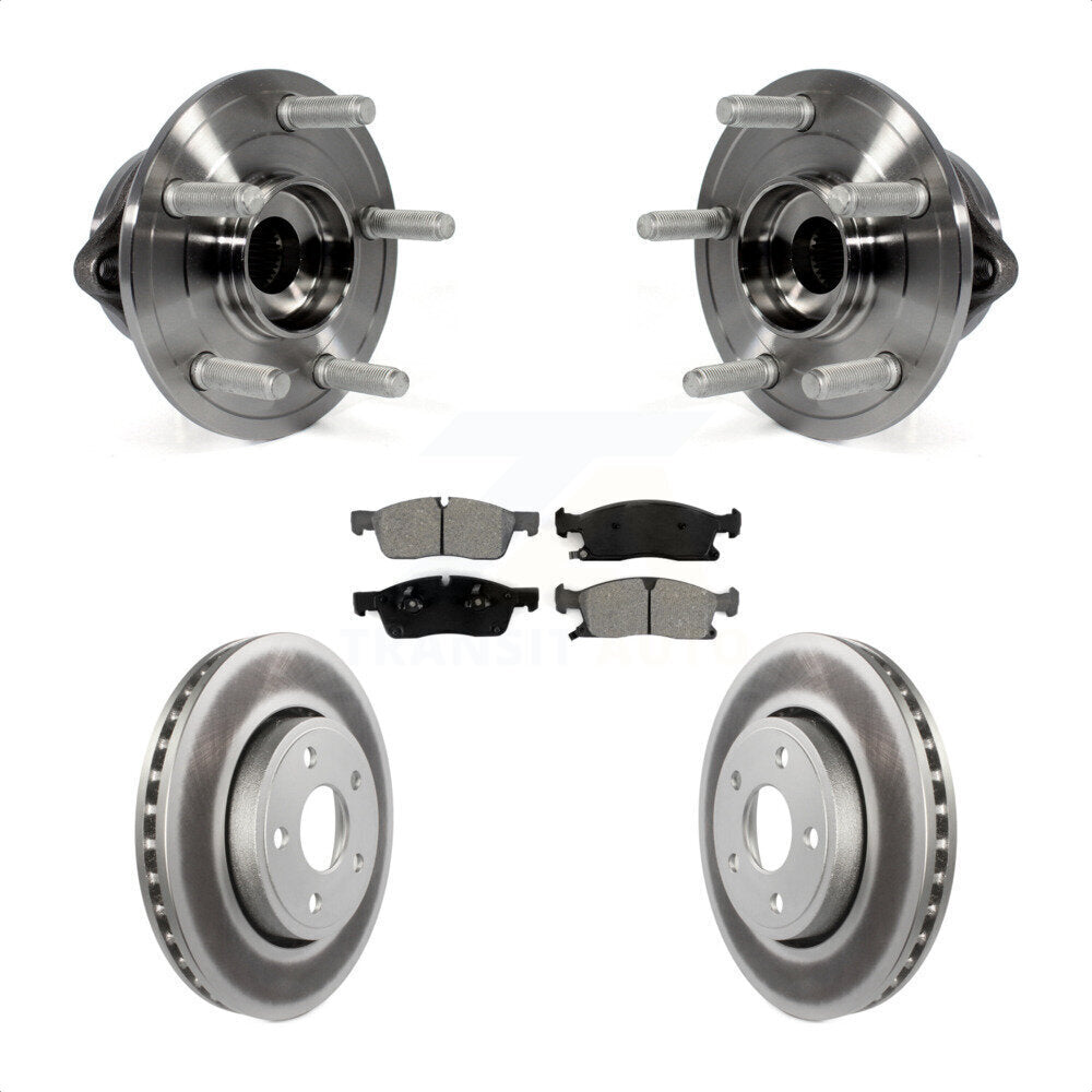 Hub Bearing Coat Brake Rotor Pad Front Kit For Jeep Grand Cherokee Dodge Durango