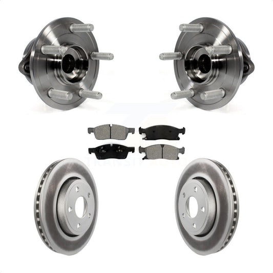 Hub Bearing Coat Brake Rotor Pad Front Kit For Jeep Grand Cherokee Dodge Durango