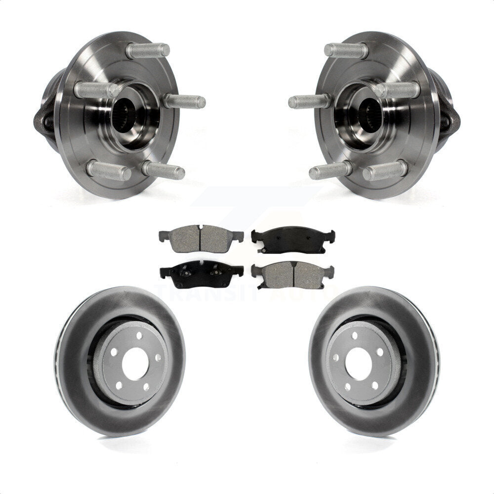Hub Bearing Coat Brake Rotor Pad Front Kit For Jeep Grand Cherokee Dodge Durango