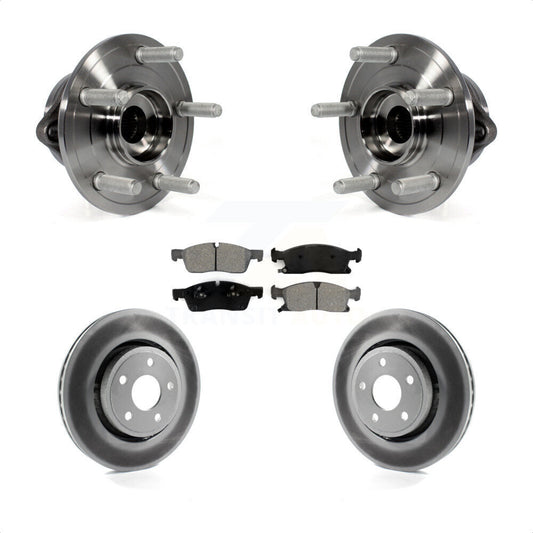 Hub Bearing Coat Brake Rotor Pad Front Kit For Jeep Grand Cherokee Dodge Durango