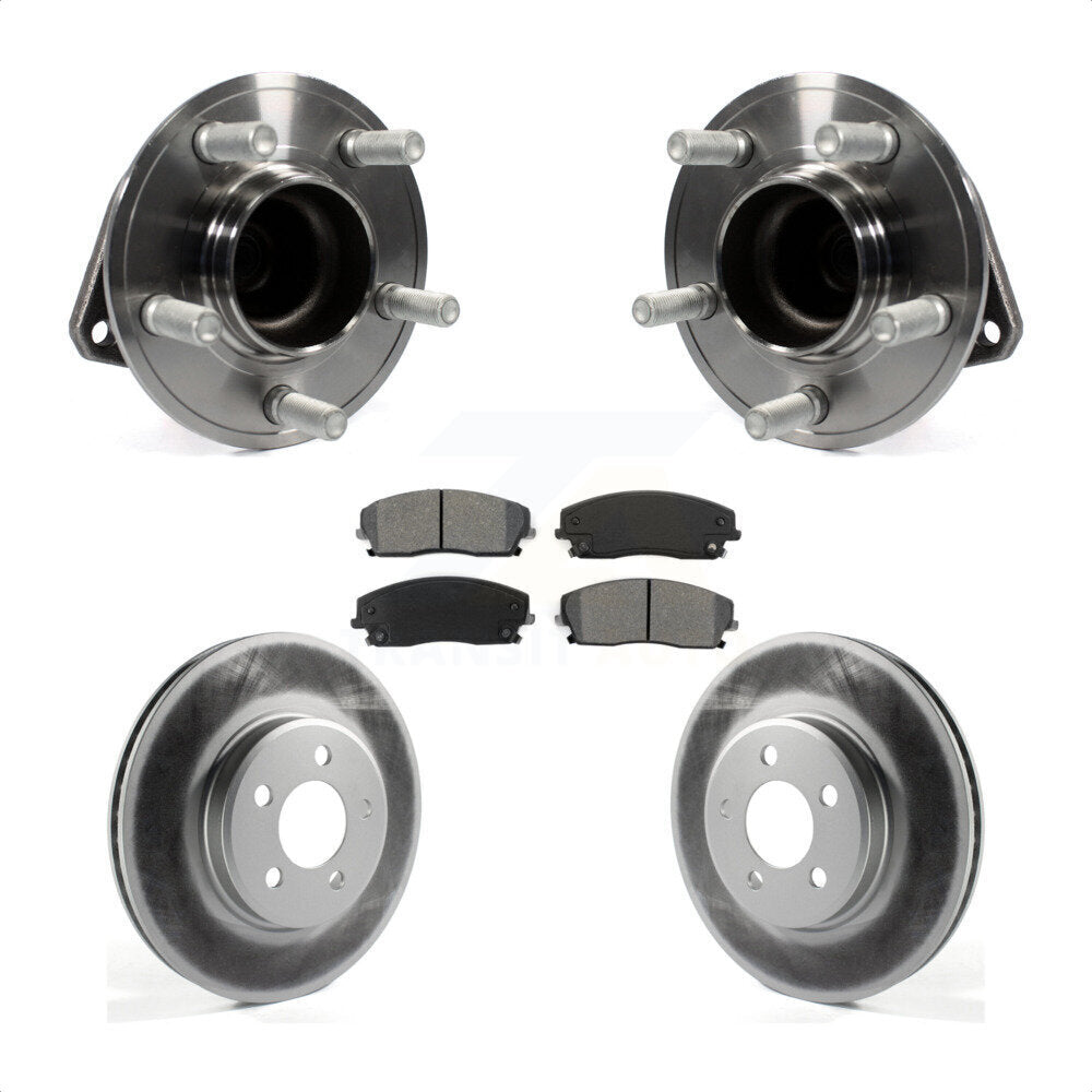 Hub Bearing Coated Disc Brake Rotor Pad Front Kit For Dodge Charger Chrysler 300