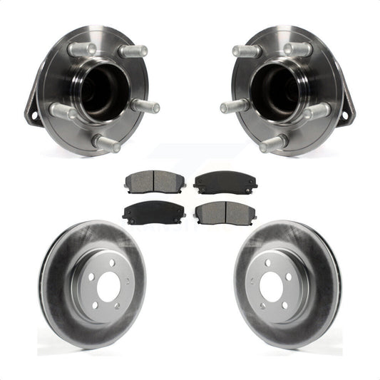 Hub Bearing Coated Disc Brake Rotor Pad Front Kit For Dodge Charger Chrysler 300