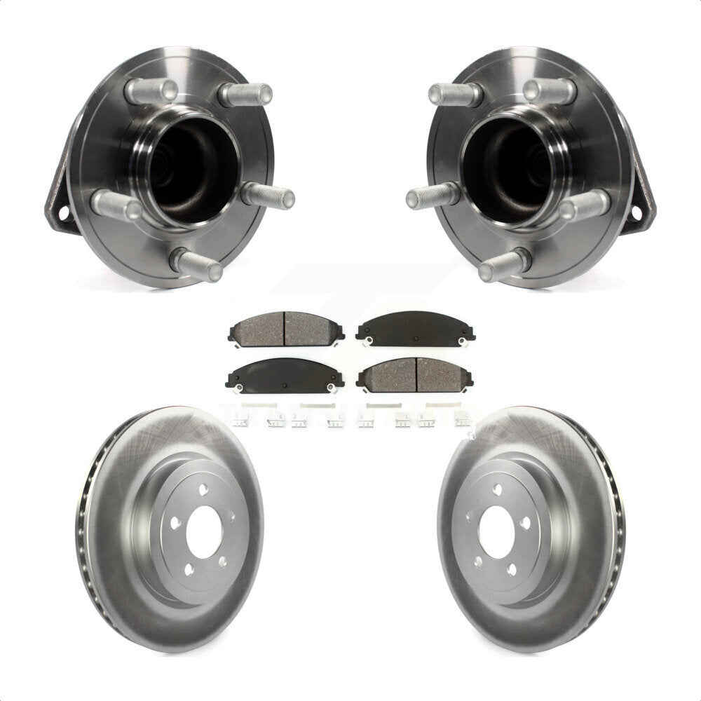 Hub Bearing Coated Disc Brake Rotor Pad Front Kit For Dodge Chrysler 300 Charger