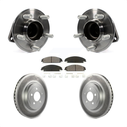Hub Bearing Coated Disc Brake Rotor Pad Front Kit For Dodge Chrysler 300 Charger