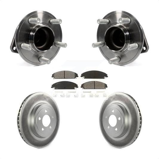 Hub Bearing Coated Disc Brake Rotor Pad Front Kit For Dodge Chrysler 300 Charger