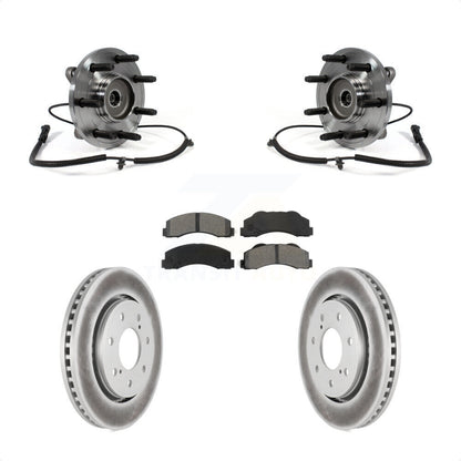 Hub Bearing Assembly Coated Disc Brake Rotors And Pads Front Kit For Ford F-150